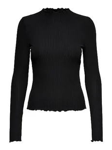 Only Kobiety Onlemma L/S Noos Jrs Bluzka z Długim Rękawem, Czarny, L - Bluzki damskie - miniaturka - grafika 1