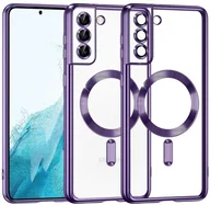 Etui i futerały do telefonów - Etui Supero magnetyczne tpuplating do Galaxy S22, przezroczysto-fioletowe - miniaturka - grafika 1