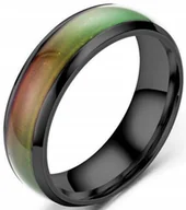Pierścionki - Pierścień Czarny Zmienia Kolor Termochromatyczny - miniaturka - grafika 1