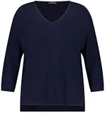 Swetry damskie - Samoon Sweter damski, Mood Blue, 54 - miniaturka - grafika 1