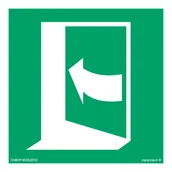 Systemy ekspozycyjne i znaki informacyjne - AE022 PCHAĆ Z LEWEJ STRONY ABY OTWORZYĆ, KS - FOLIA PODŁOGOWA FOTOLUMINESCENCYJNA; (150X150MM) - miniaturka - grafika 1