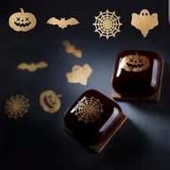 Dodatki do ciast w proszku - Modecor Złota folia Halloween 24 ark. 288 szt - miniaturka - grafika 1