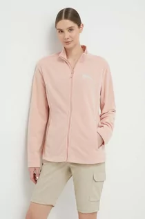 Bluzy damskie - Jack Wolfskin bluza sportowa Taunus kolor różowy gładka - grafika 1