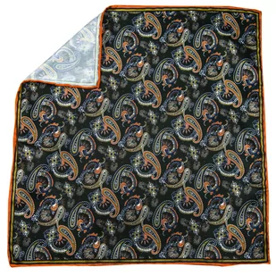 Poszetka zielona paisley EM 71 - EM Men's Accessories - Krawaty i muchy męskie - miniaturka - grafika 1