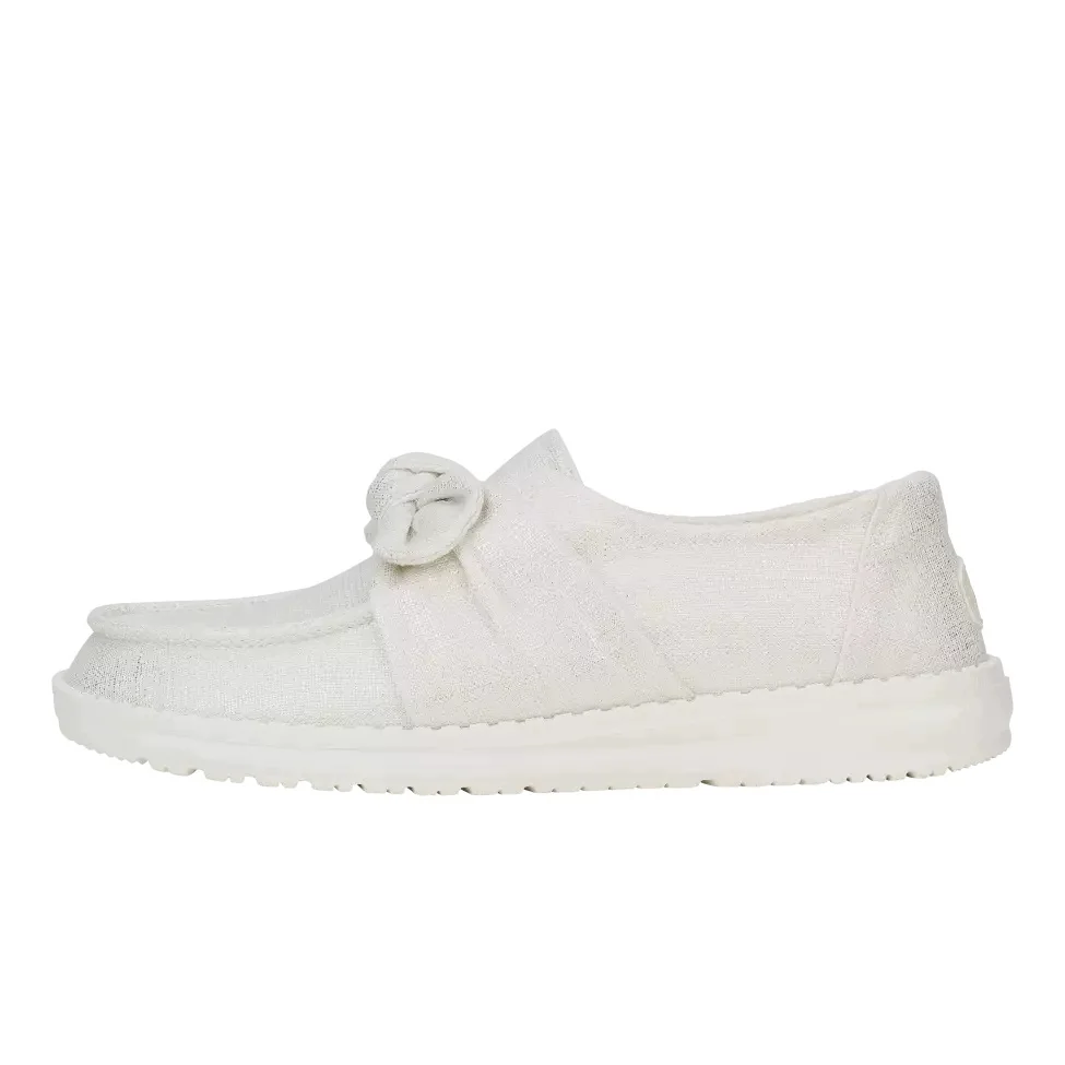 HeyDude Damskie Buty Mokasyny Wsuwane Wendy Bow Shimmer 40