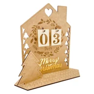 Ozdoby bożonarodzeniowe - Domek Kalendarz Adwentowy Bożonarodzeniowy DIY Drewniany Dekoracja - miniaturka - grafika 1