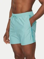 Kąpielówki męskie - Calvin Klein Swimwear Szorty kąpielowe KM0KM01109 Błękitny Regular Fit - miniaturka - grafika 1