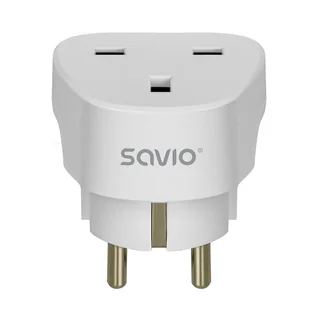 Savio AP-02 gniazdo UK - wtyk EU - Akcesoria podróżnicze - miniaturka - grafika 4