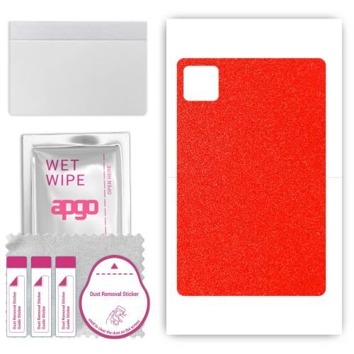 folia naklejka skórka strukturalna na TYŁ do Xiaomi Pad 6 - Czerwony Pastel Matowy - apgo SKINS