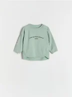 Bluzki dla niemowląt - Reserved - Bawełniany longsleeve - zielony - miniaturka - grafika 1