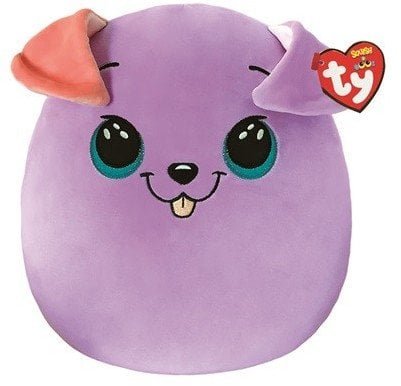 Maskotka poduszka ty squishy pies bitsy purpurowy 22 cm