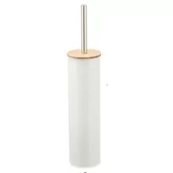 Akcesoria do wc - Lumarko Szczotka Do Wc W Metalowej Osłonie I Pokrywą Bambusową 9,5x26,5x38 Cm (łazienka) - miniaturka - grafika 1