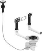 Syfony - Syfon ALVEUS MONARCH SYFON POP-UP ODPŁYW OKRĄGŁY PRZELEW HALB RAMKA BLASZKA MERCEDES antracyt PVD (1144852) - miniaturka - grafika 1