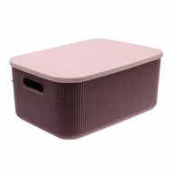 Pudła i pojemniki do przechowywania - Organizer z pokrywką Lotos 13,4 l śliwka - miniaturka - grafika 1