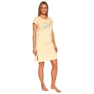 Piżamy damskie - Koszula nocna bawełniana CORNETTE 612/265 Flowers 2 ĹĽĂłĹ‚ta S - miniaturka - grafika 1