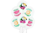 Balony i akcesoria - BELBAL Balony "Hello Summer" pastel białe BELBAL 12" 6 szt BB5000432 - miniaturka - grafika 1