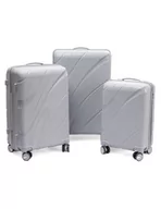 Walizki - Zestaw 3 walizek KEMER RGL PP5 Szary - miniaturka - grafika 1