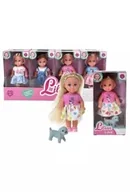 Lalki dla dziewczynek - Laleczka 12cm z pieskiem MIX - miniaturka - grafika 1