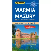 Mapa wodoodporna atrakcji turystycznych Warmia i Mazury 1:225 000 - Atlasy i mapy - miniaturka - grafika 1