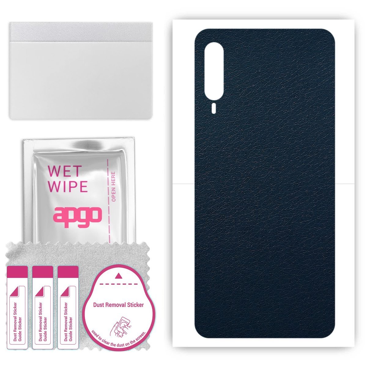 Folia naklejka skórka strukturalna na TYŁ do HTC Desire 22 Pro - Skóra Granatowa - apgo SKINS