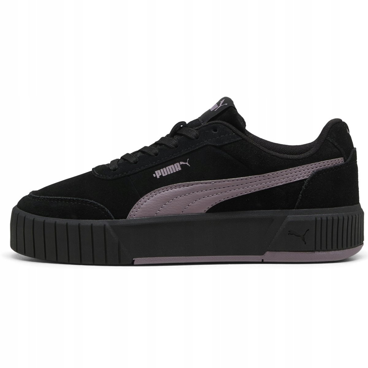 Buty Damskie Puma Carina Mia Suede Sneakersy Skórzane Na Platformie Czarne