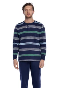 Piżama męska CRISTIANO XL Ciemnoniebieski - Piżamy męskie - miniaturka - grafika 1