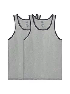 Fruit of the Loom Męskie bawełniane t-shirty i tank topy (S-4xl) koszula, tank-2-pak-szary wrzosowy, S, Zbiornik – 2-pak – szary wrzosowy, S - Koszule męskie - miniaturka - grafika 1