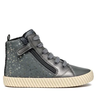 Sneakersy Geox J Mirroless Girl J46MNA 0AUAJ C9002 M Szary - Buty dla dziewczynek - miniaturka - grafika 1