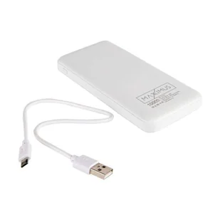 POWERBANK MX COCO 10 000 mAh, 2xUSB, 10W Li-Po, WHITE / BIAŁY, + kabel microUSB - Powerbanki - miniaturka - grafika 3