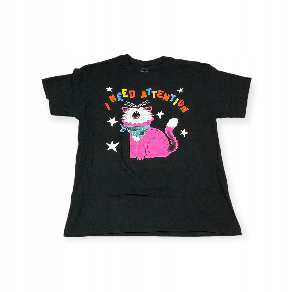 Koszulka T-shirt męski okrągły dekolt SPENCER'S PINKGABBERCAT M