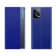 Etui i futerały do telefonów - Etui pokrowiec z klapką i podstawką do Xiaomi Redmi Note 12 5G / Poco X5 5G New Sleep Case niebieski HURTEL - miniaturka - grafika 1