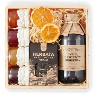 Elegancki KOSZ prezentowy herbata konfitury SYROP Z HIBISKUSEM do herbaty - Herbata - miniaturka - grafika 1