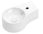 Umywalki - Umywalka ścienna Uptrend Aster 28x44 cm prawa biały połysk TR4056A - miniaturka - grafika 1