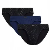 Majtki męskie - SLIPY MĘSKIE klasyczne majtki bawełniane 3MP-204 wygodne Atlantic *S - miniaturka - grafika 1