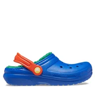 Buty dla chłopców - Klapki Crocs Classic Lined Clog Kids 207010 Niebieski - miniaturka - grafika 1
