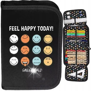 PIÓRNIK SZKOLNY Z WYPOSAŻENIEM DWUKLAPKOWY EMOTIKONY EMOCJE BUŹKI SMILEY - Piórniki PIÓRNIK SZKOLNY Z WYPOSAŻENIEM DWUKLAPKOWY EMOTIKONY EMOCJE BUŹKI SMILEY - Piórniki - miniaturka - grafika 1