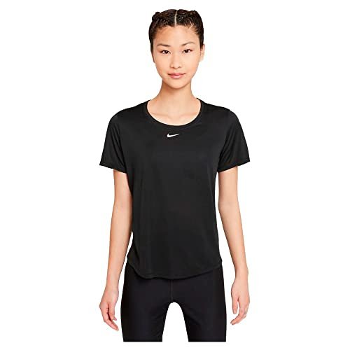 Nike Damska koszulka W Nk One Df Ss Std Top T-Shirt, czarny/biały, XXL