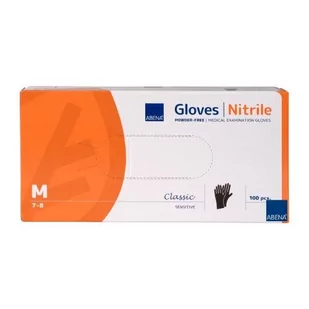 ABENA Abena rękawice nitrylowe bezpudrowe czarne M Medium 100szt - Rękawiczki jednorazowe - miniaturka - grafika 1