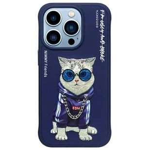 Etui NIMMY Glasses Cool Cat do Apple iPhone 15 Pro Max Niebieski - Etui i futerały do telefonów Etui NIMMY Glasses Cool Cat do Apple iPhone 15 Pro Max Niebieski - Etui i futerały do telefonów - miniaturka - grafika 1