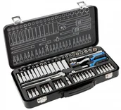 Zestawy narzędziowe - Hogert HT1R486 Zestaw narzędziowy kluczy 63 szt. - miniaturka - grafika 1