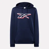 Bluzy męskie - Męska Bluza REEBOK RI FLEECE HOOD IN1691 – Granatowy - miniaturka - grafika 1