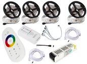 Taśmy LED - Zestaw Taśma Led 20m Rgb Biały 5050 Pilot zasila - miniaturka - grafika 1