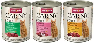 Animonda Carny Adult, 6 x 800 g - 3 smaki, Zestaw 2 - Mokra karma dla kotów - miniaturka - grafika 1
