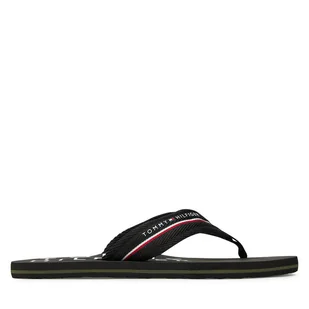 Japonki Tommy Hilfiger Web Beach Sandal FM0FM05340 Czarny - Klapki i japonki męskie - miniaturka - grafika 1