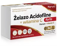 Witaminy i minerały - Narum Żelazo Acidofilne + witamina C 600 mg, 30 kapsułek - miniaturka - grafika 1