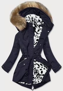 ZIMOWA PARKA DAMSKA NA FUTERKU GRANATOWA (CAN-578BIG) - CANADA Mountain - Kurtki damskie - miniaturka - grafika 1