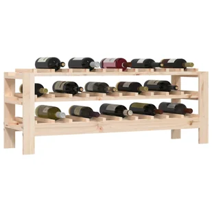 Lumarko Stojak na wino, 109,5x30x42 cm, lite drewno sosnowe - Stojaki na wino - miniaturka - grafika 5