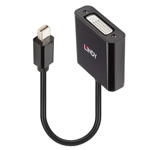 Lindy 41736 zmieniacz płci / kabli Mini DisplayPort DVI-D Czarny - Adaptery i przejściówki - miniaturka - grafika 1