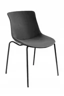 Krzesła - UniqueMeble Krzesło do jadalni, salonu, easy ar, ciemne szare - miniaturka - grafika 1