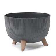 Donice - Misa na kwiaty z nóżkami Milis 40 cm, grafitowa - miniaturka - grafika 1